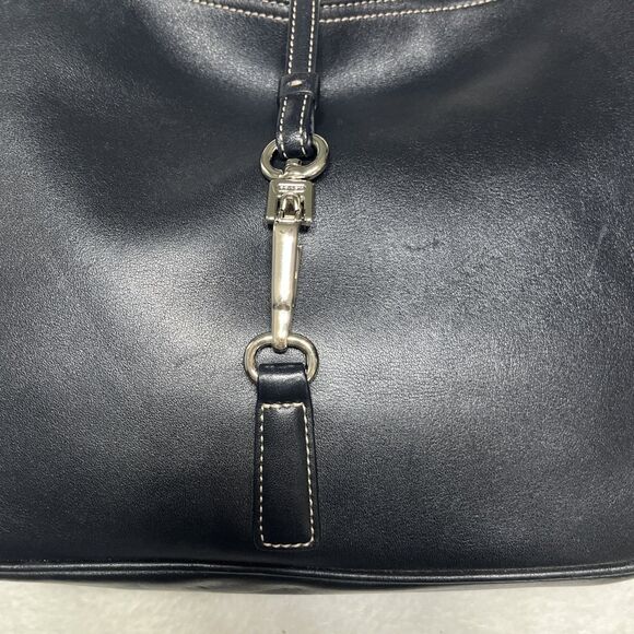 VINTAGE COACH HAMILTON HOBO CLIP 7751 SHOULDER BAG HANDBAG PURSE LEATHER BLACK - Picture 11 of 14